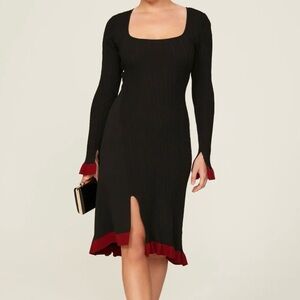 Esteban Cortazar  A-Line Dress Cable Knit Long Sleeve Size M Dress